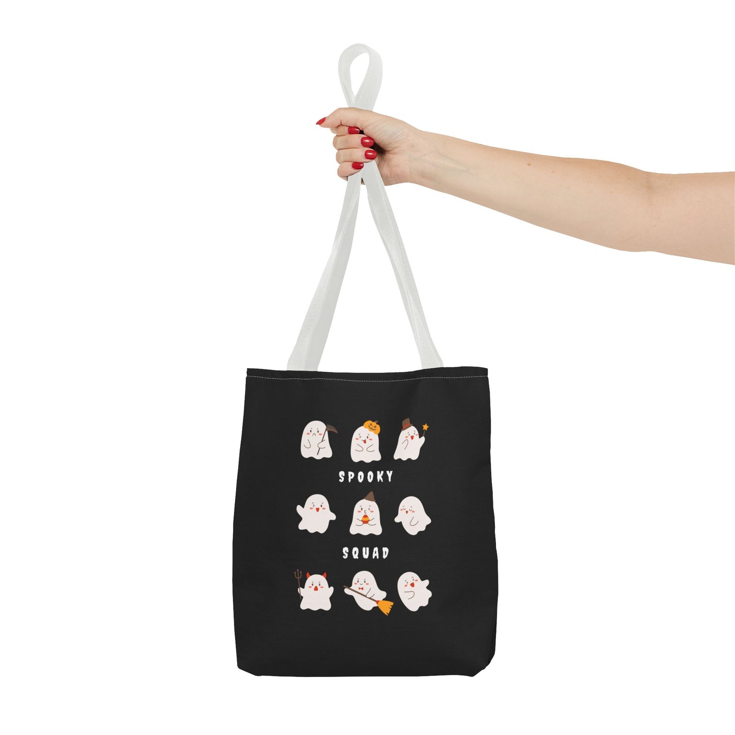 Cute Ghost Halloween Spooky Season Tote Trick or Treating Candy Bag Reusable Halloween Themed Lunch Tote