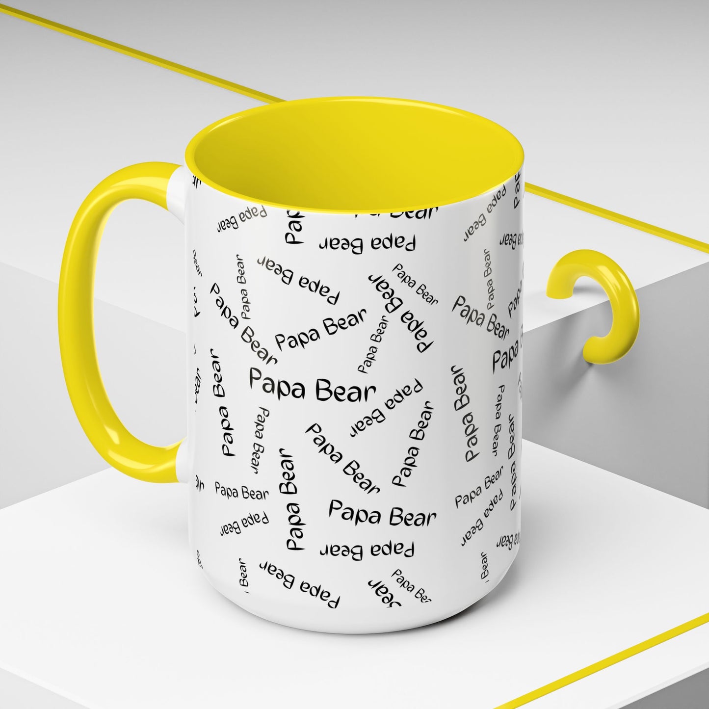 11oz/15oz Papa Bear Word Scramble Coffee Mug