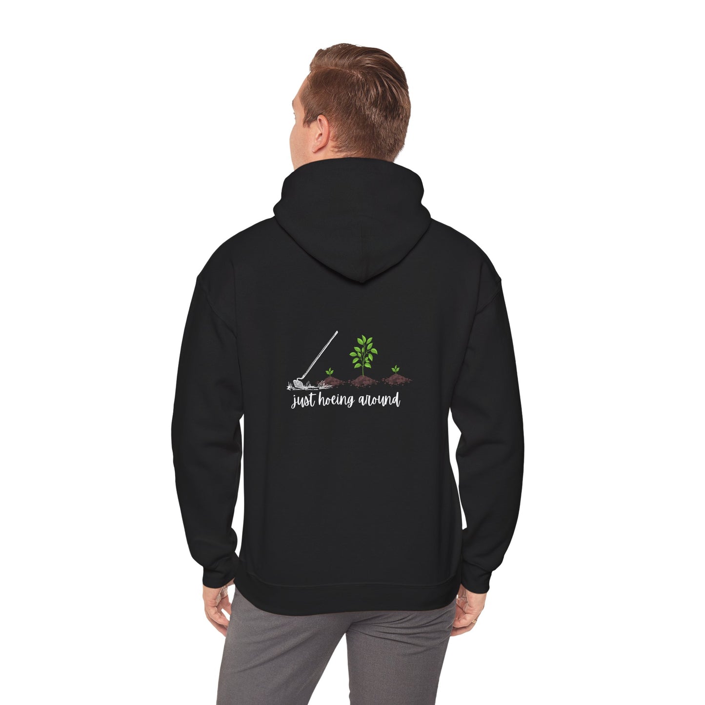 Unisex Heavy Blend™ Just Hoeing Around Gardening Hooded Sweatshirt