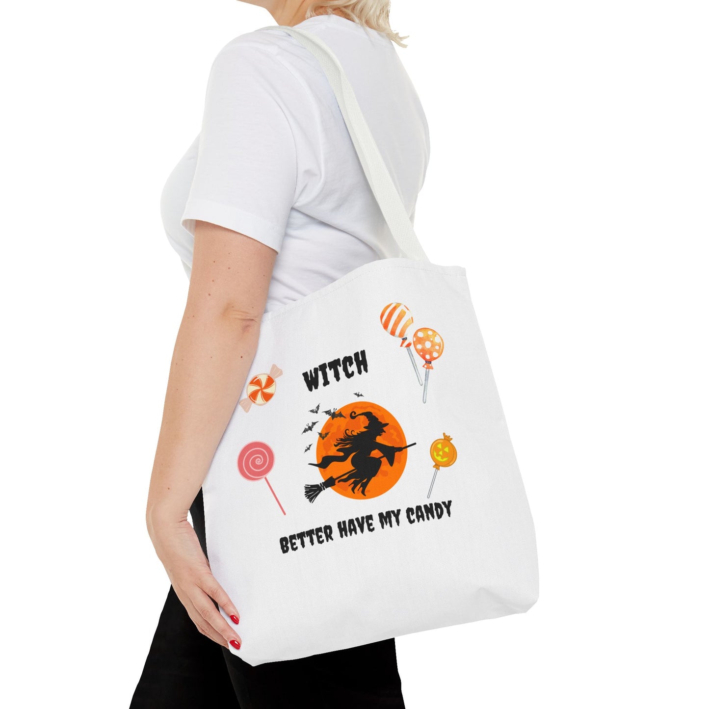 Halloween Tote Bag Spooky Season Trick or Treating Candy Bag Fall Themed Reusable Lunch Tote