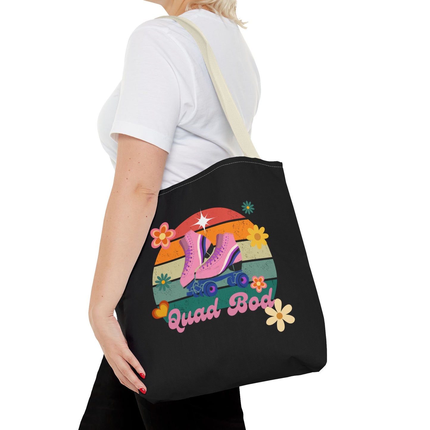 Unisex Retro Vibes Roller Skate Quad Bod Tote Bag