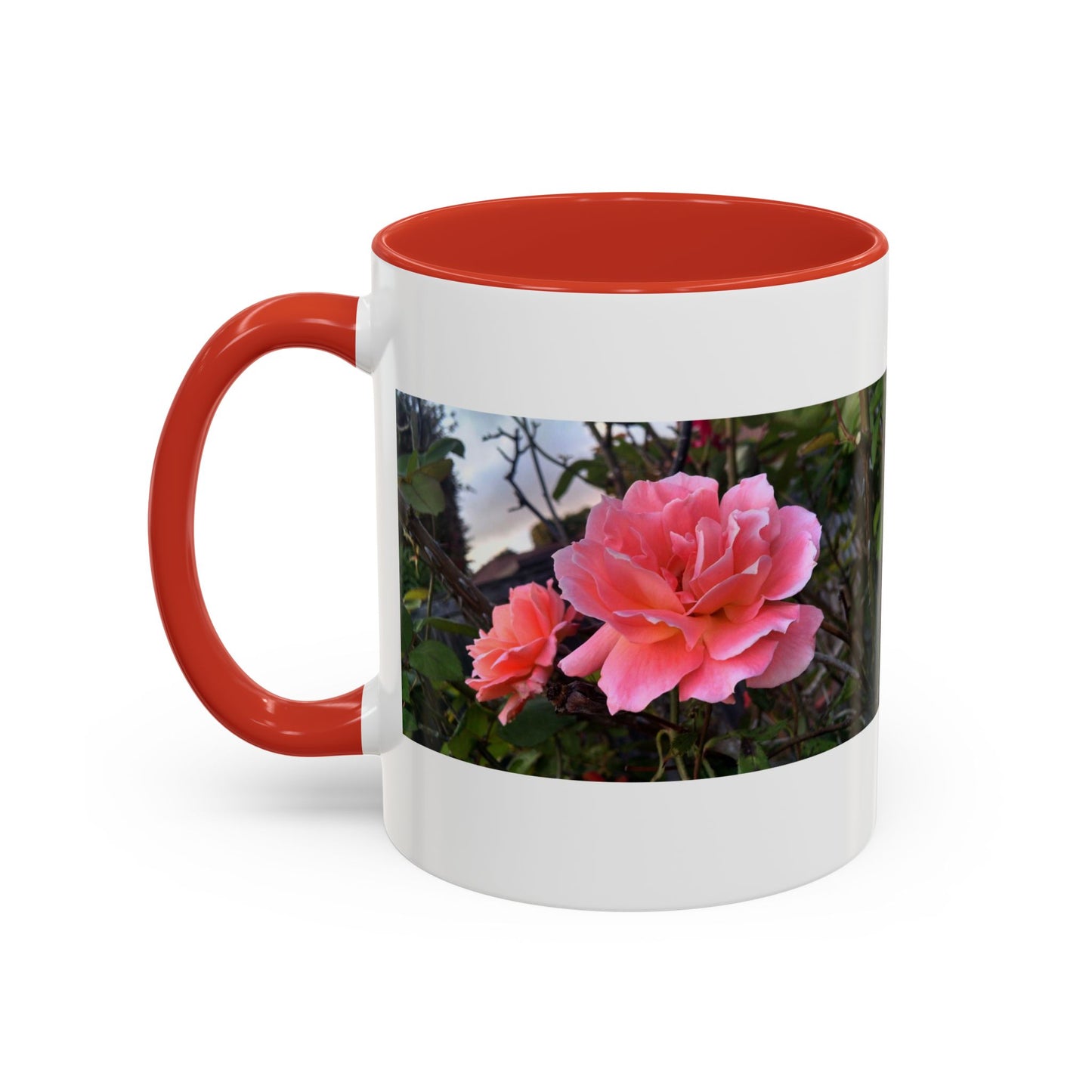11oz/15oz Garden Themed Double Delight Rose Coffee Mug