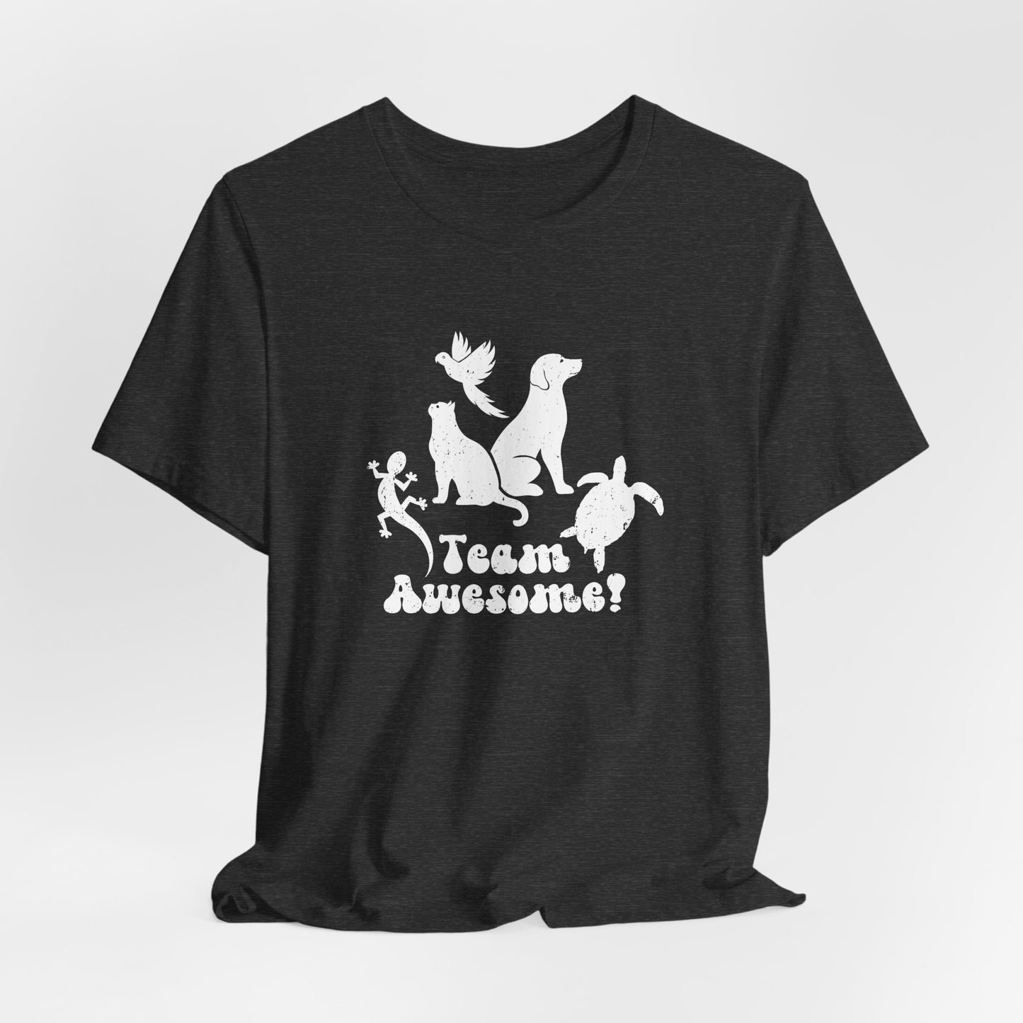 Unisex Animal Lover Lizard Cat Bird Dog Turtle Team Awesome T-Shirt