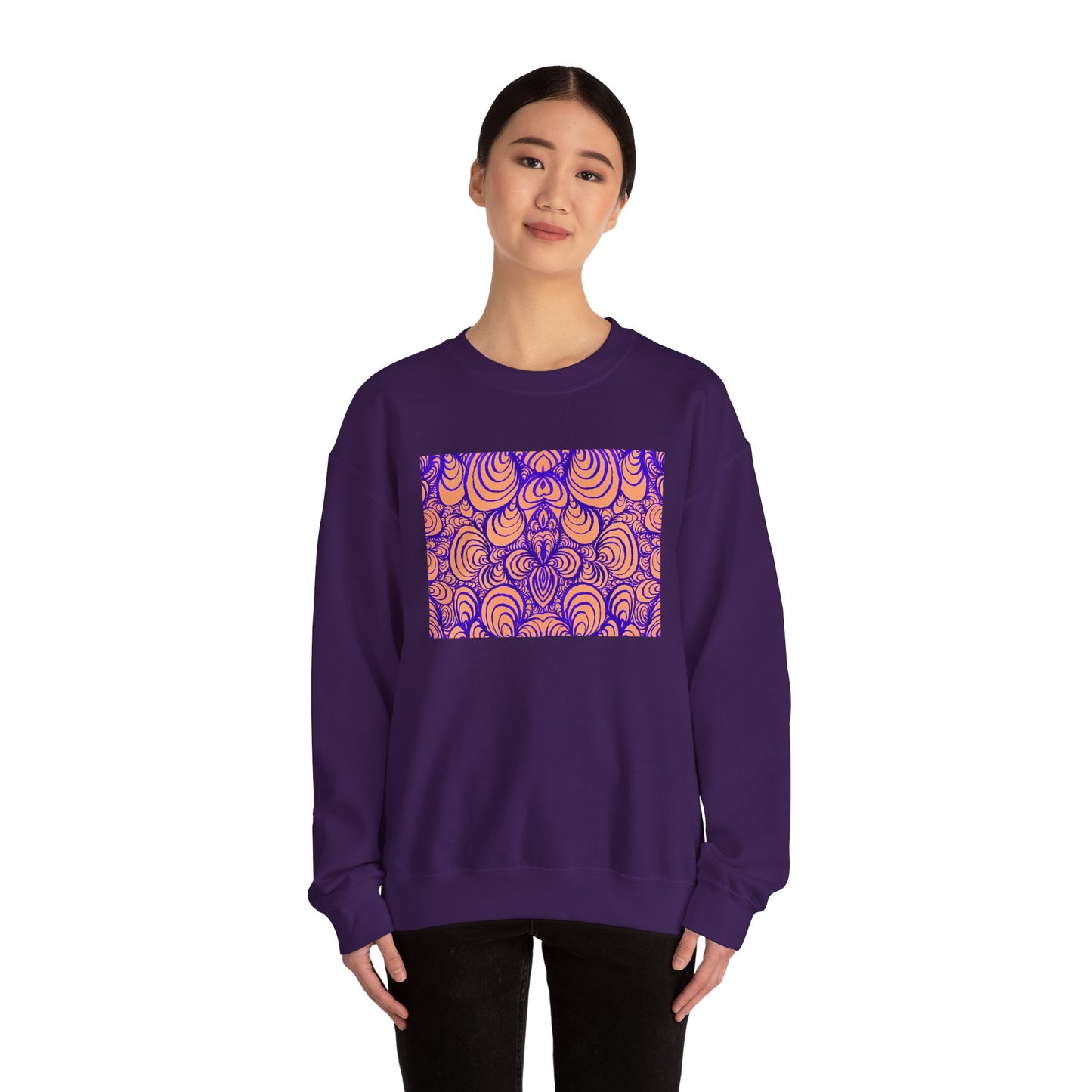 Unisex Original Line Art Sweatshirt - Puzzle Panels 1 Color Pop Run