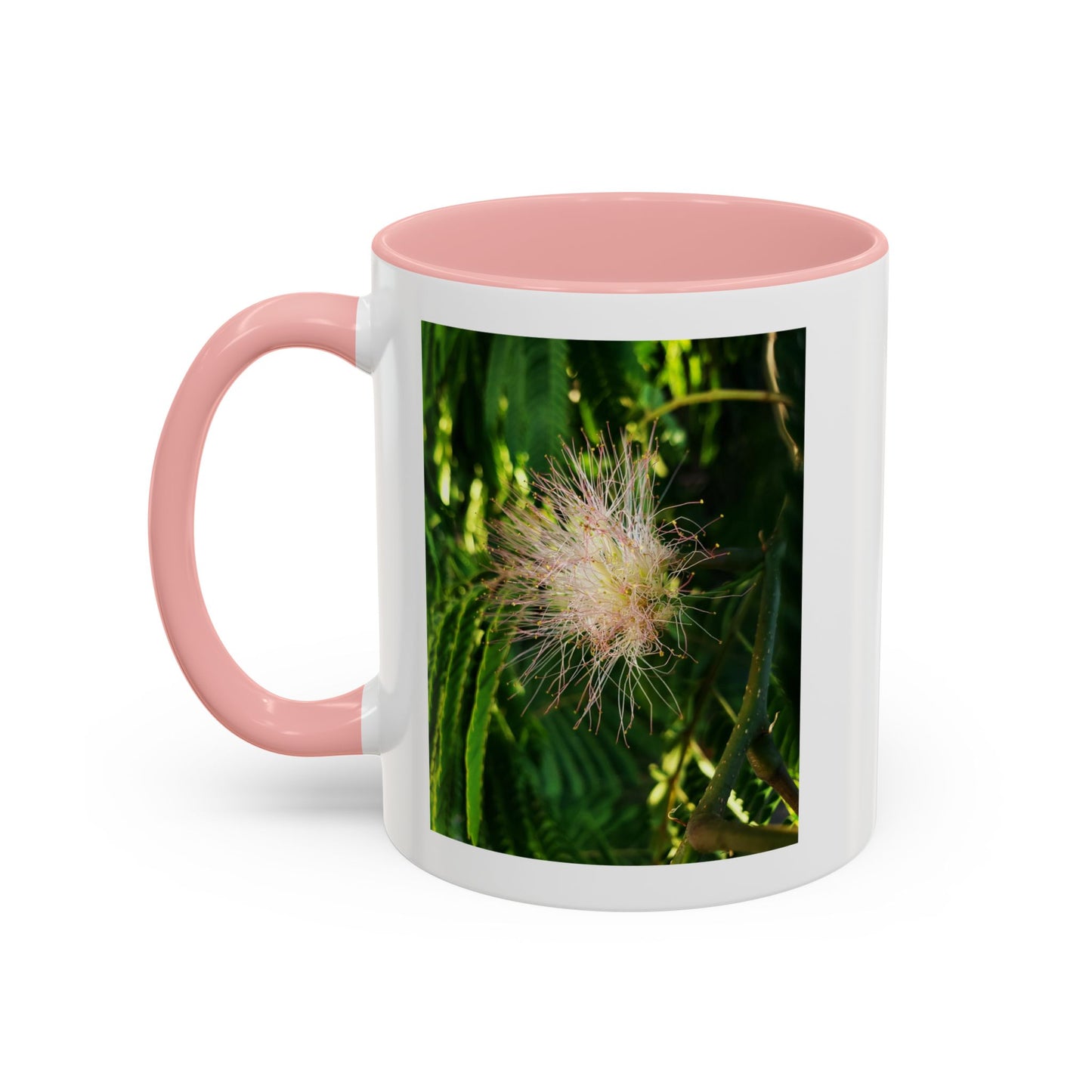 11oz Garden Themed Silk Blossom Plant Foliage Two Tone Coffee Mug