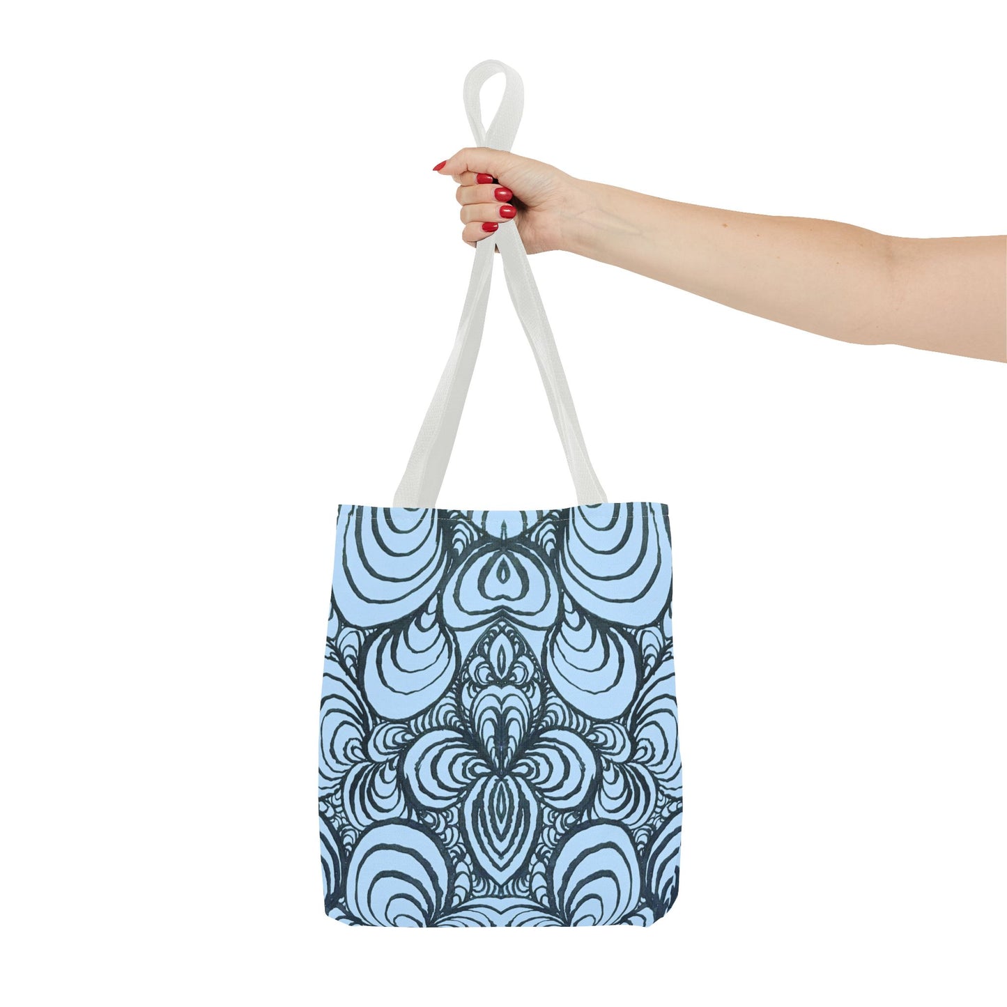 Unisex Original Line Art - All Over Print Tote Bag - Puzzle Panels 1 Color Pop Polar