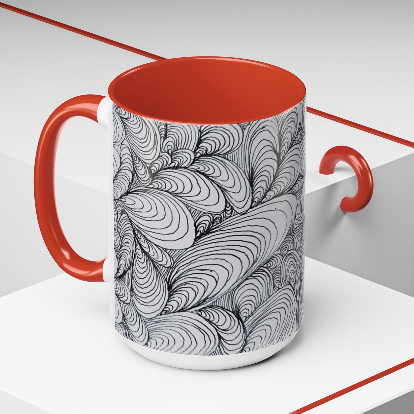 11oz/15oz Original Rough Line Art Coffee Mug