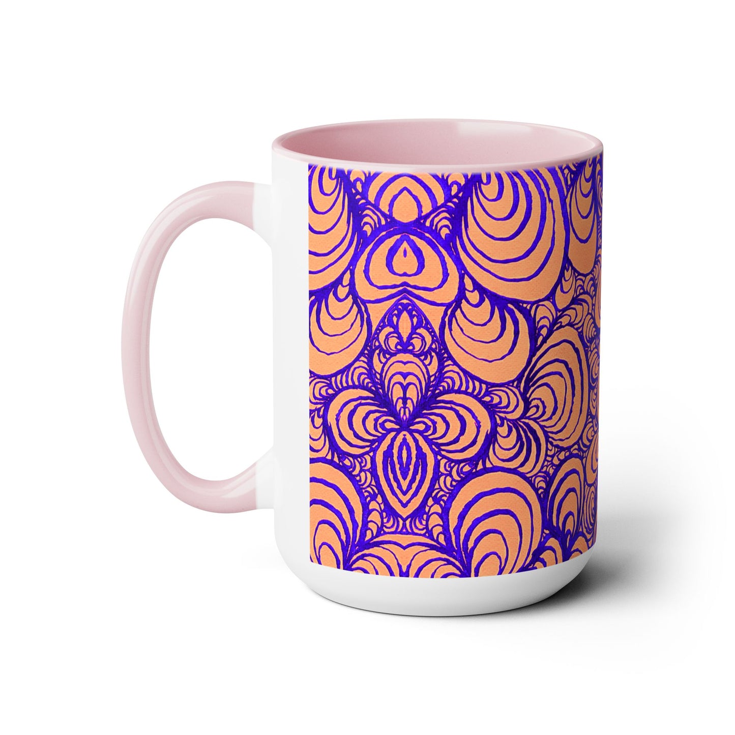 15oz Original Line Art Coffee Mug - Puzzle Panels 1 Color Pop Run