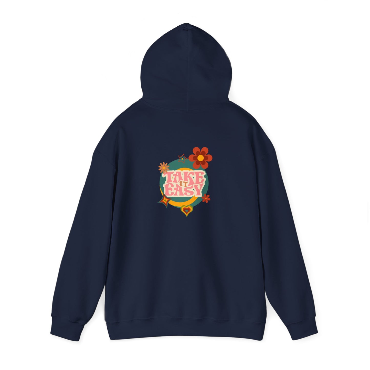 Unisex Heavy Blend™ Retro Vibes Take It Easy Hooded Sweatshirt