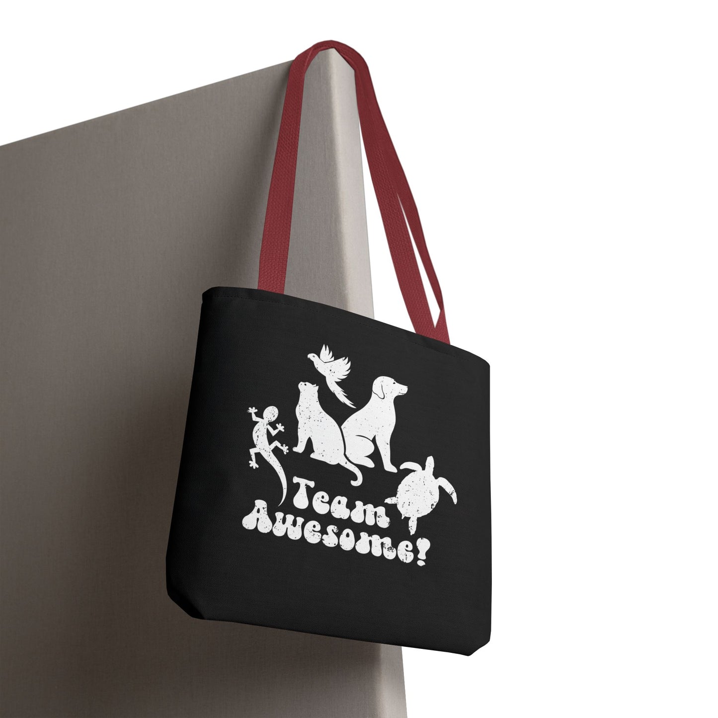 Unisex Animal Lover Lizard Cat Bird Dog Turtle Team Awesome Tote Bag