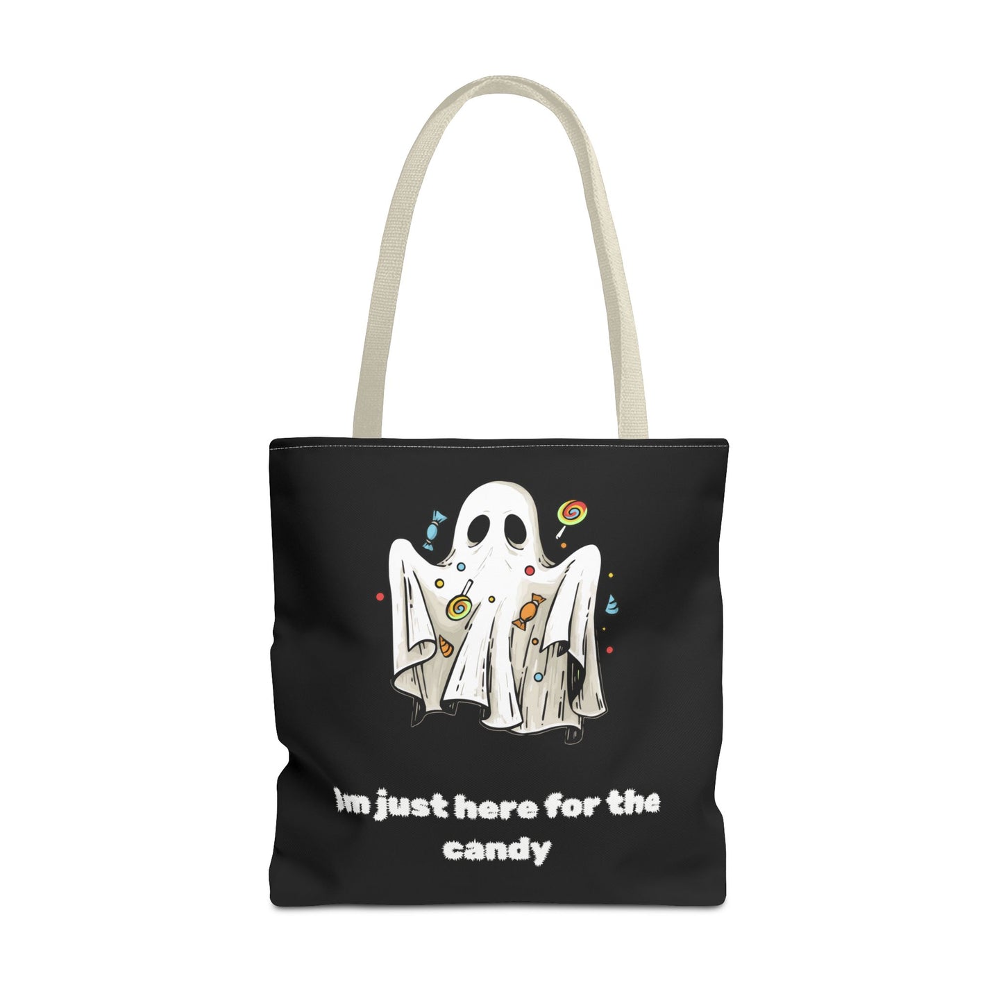 Cute Ghost Halloween Lover Spooky Season Trick or Treating Candy Bag Fall Themed Reusable Lunch Tote