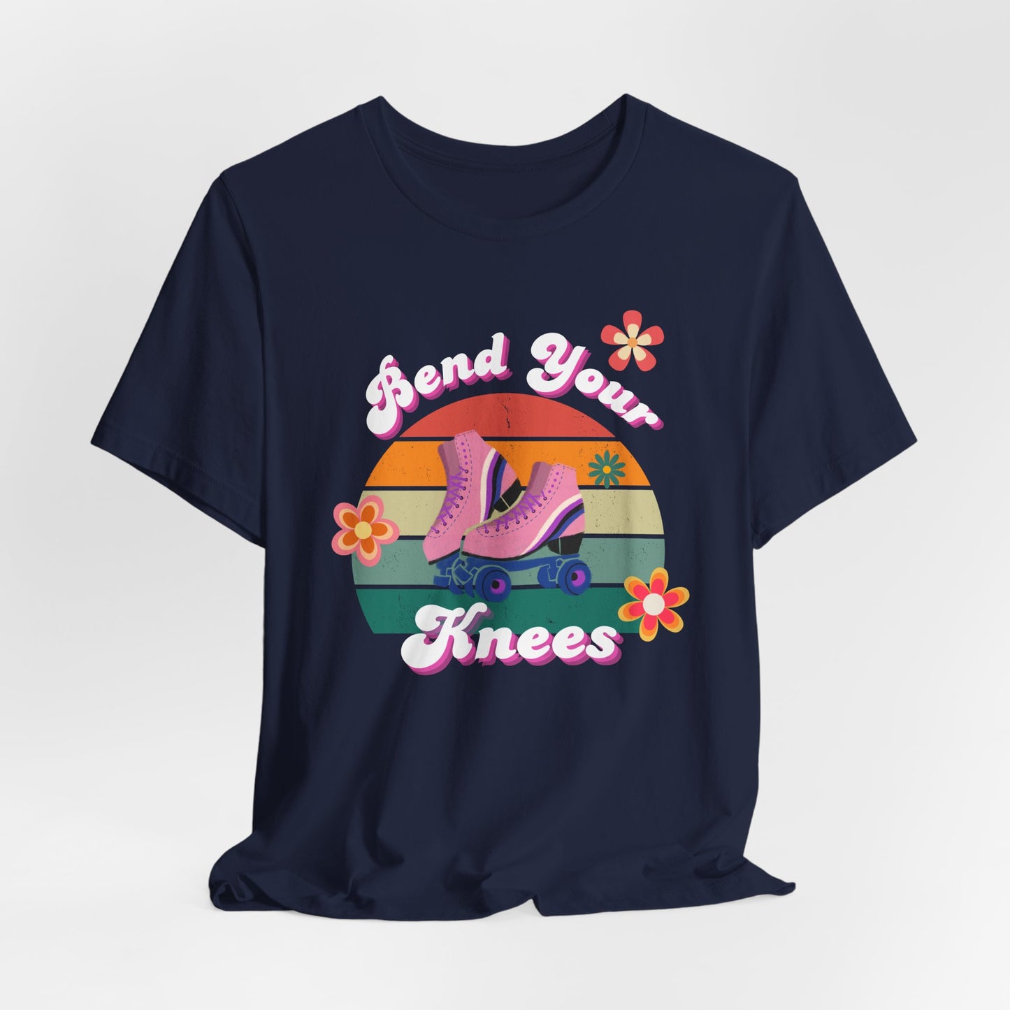 Unisex Retro Vibes Bend Your Knees Skater T-Shirt