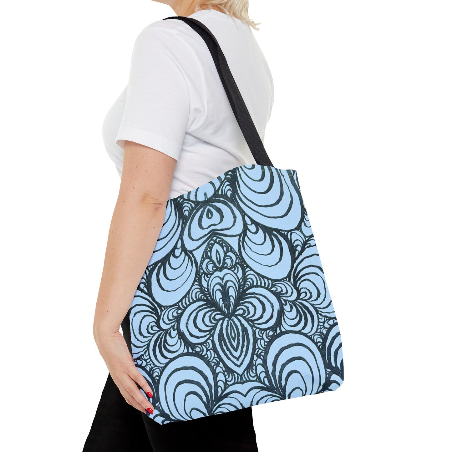 Unisex Original Line Art - All Over Print Tote Bag - Puzzle Panels 1 Color Pop Polar