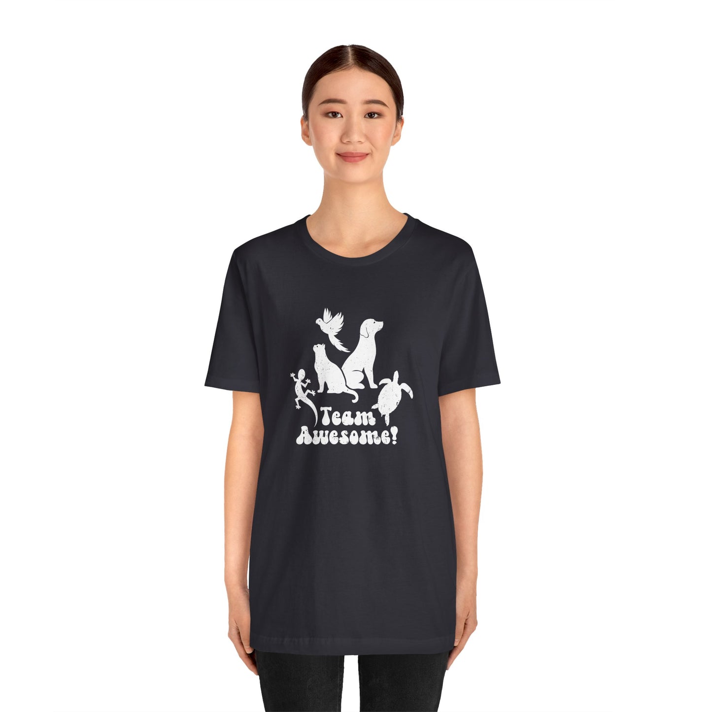 Unisex Animal Lover Lizard Cat Bird Dog Turtle Team Awesome T-Shirt