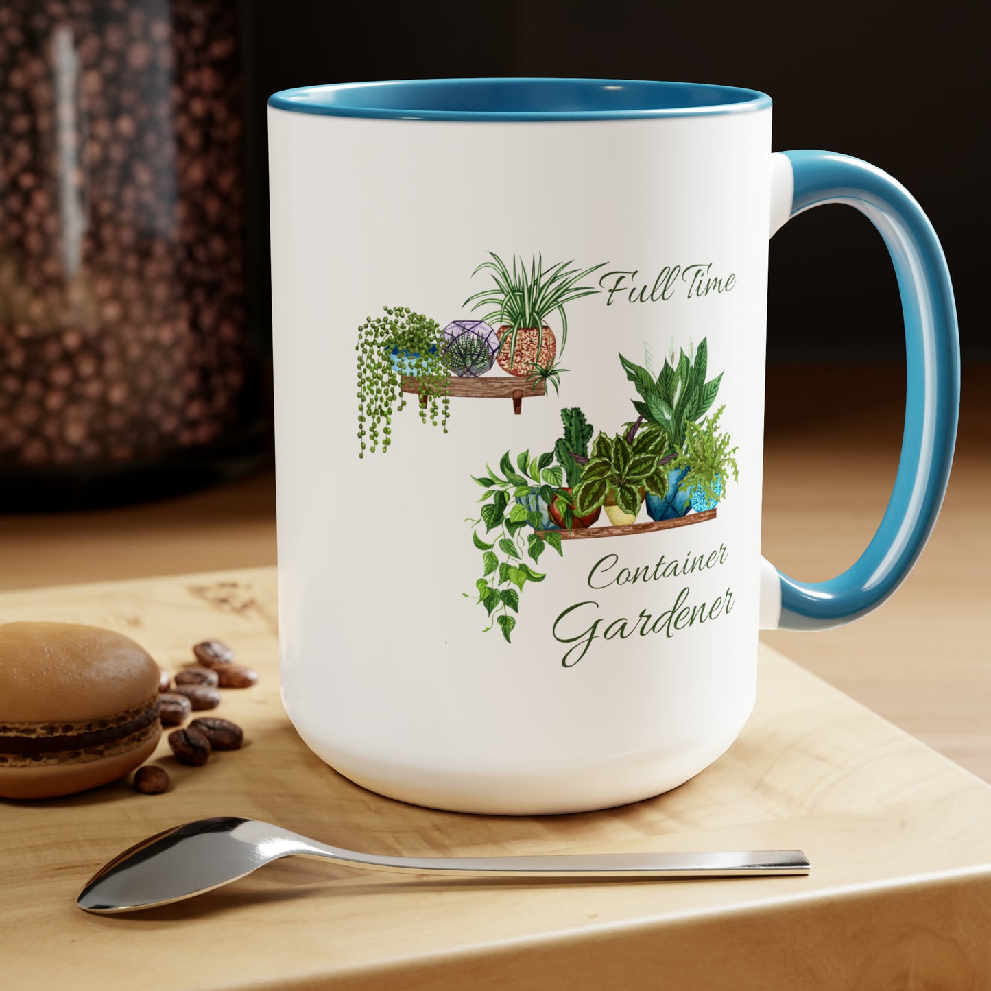 15oz Garden Themed Full Time Container Gardener Coffee Mug