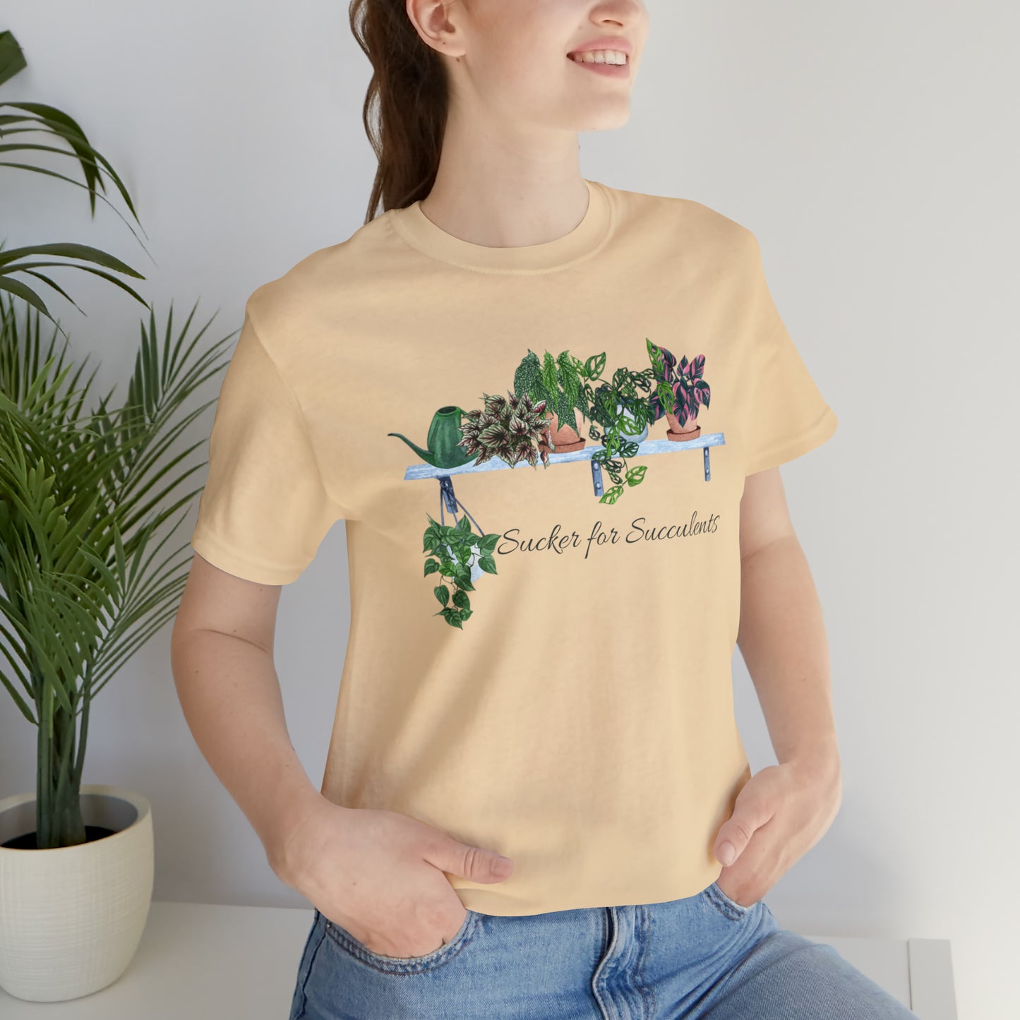 Unisex Gardening Themed T-Shirt Sucker for Succulents