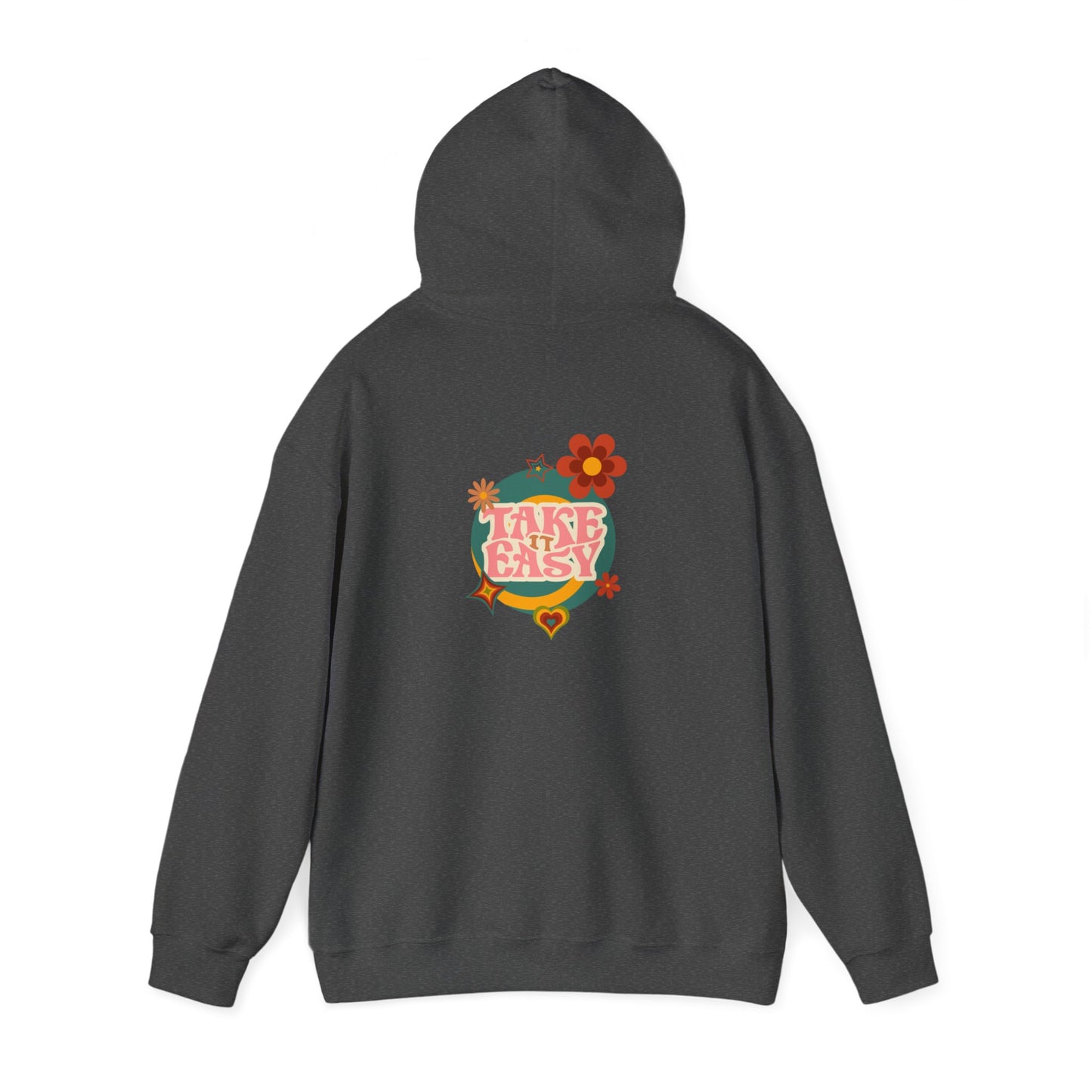 Unisex Heavy Blend™ Retro Vibes Take It Easy Hooded Sweatshirt