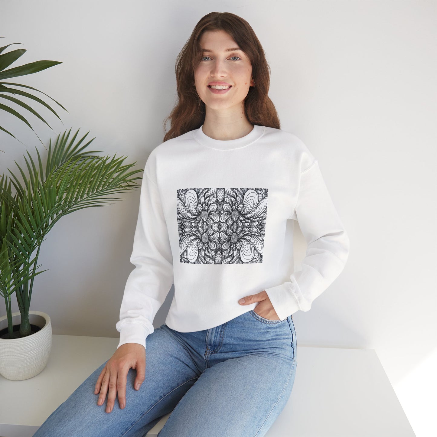 Unisex Original Line Art Sweatshirt - Blooms