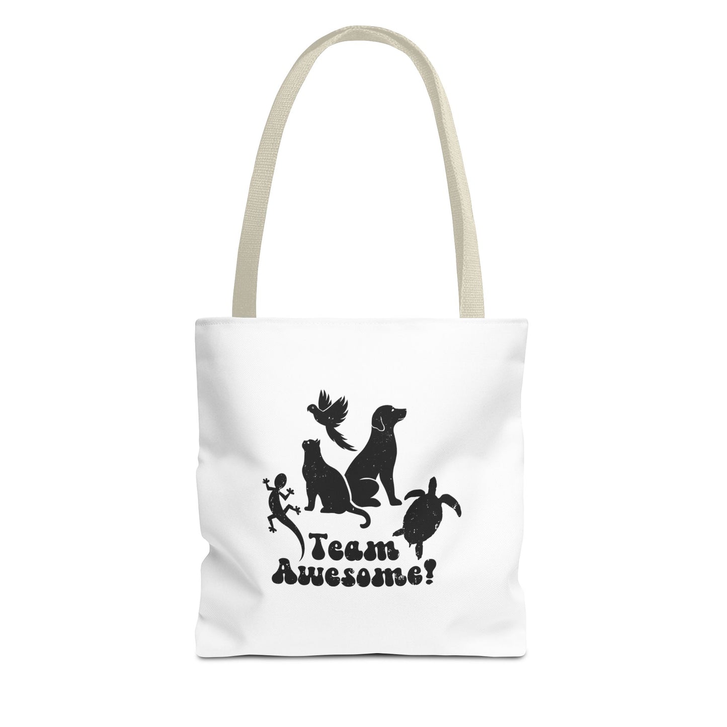 Unisex Animal Lover Lizard Cat Bird Dog Turtle Team Awesome Tote Bag