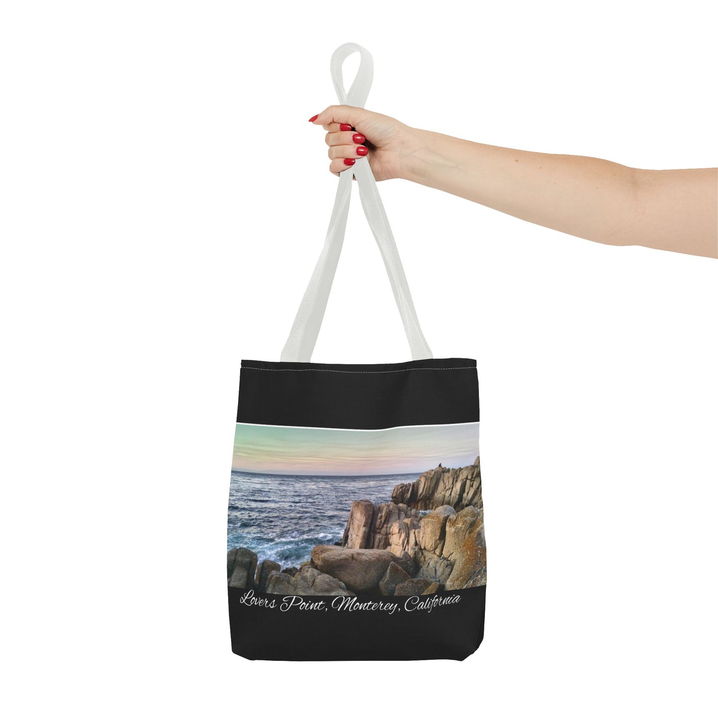 Unisex Travel Tote Bag Monterey California Scenic View Lovers Point Bay Area Keepsake Tote Bag Ocean View Nature Inspired Travel Gift Idea