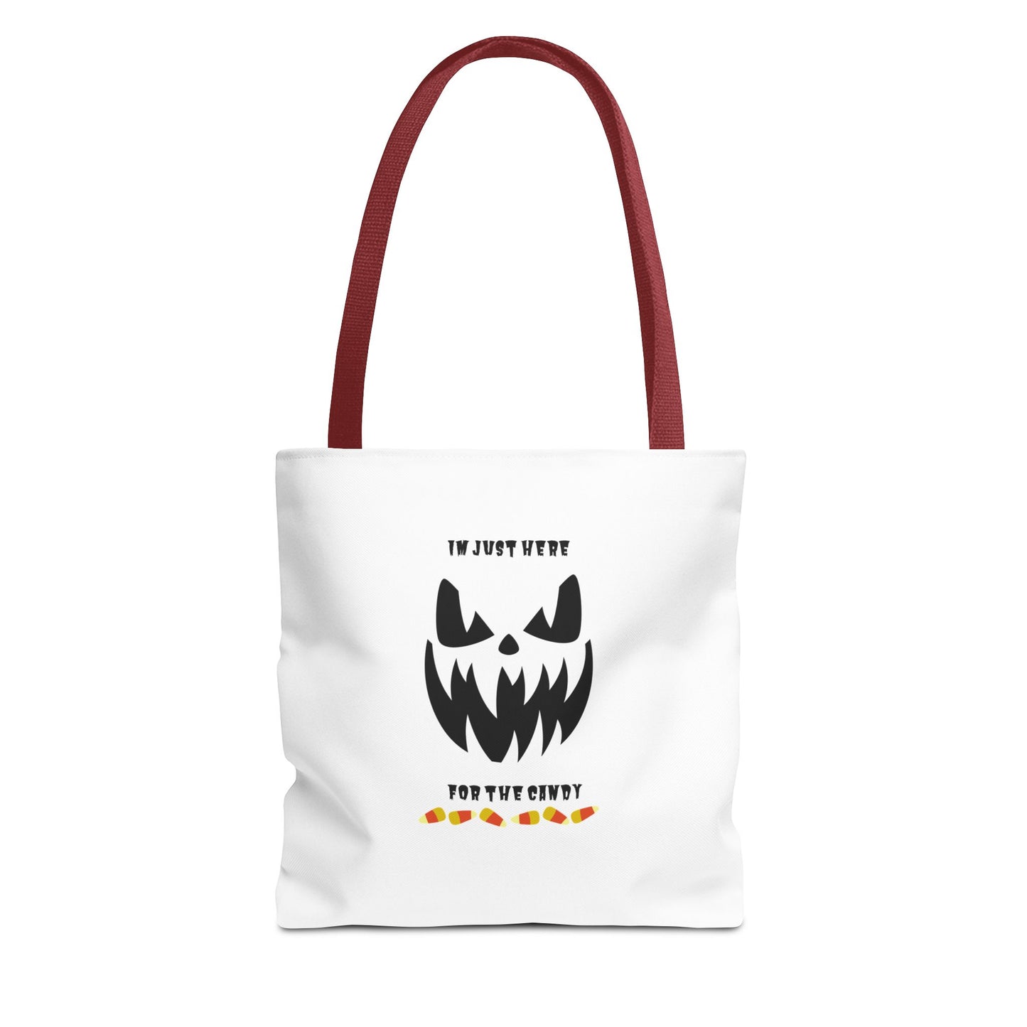 Halloween Candy Corn Scary Face Tote Spooky Season Trick or Treating Candy Bag Reusable Lunch Tote