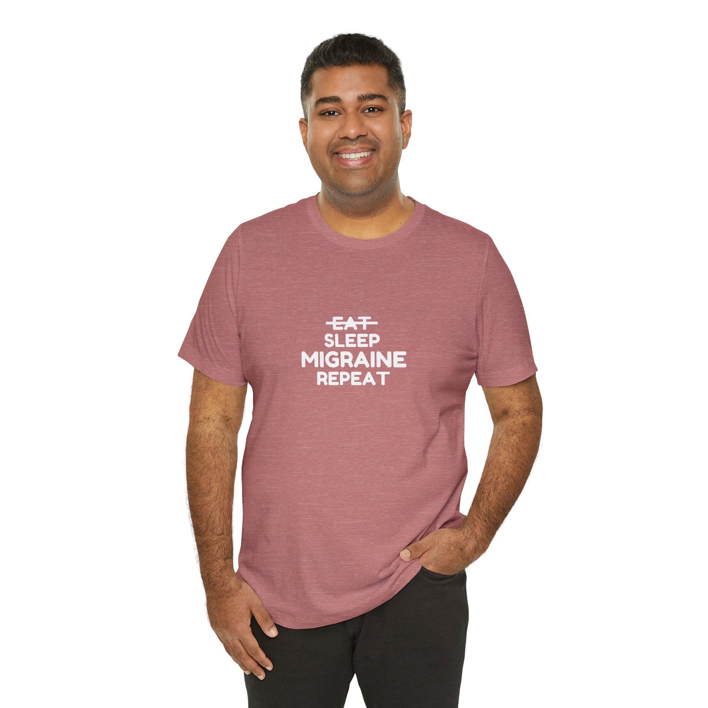 Unisex Migraine Day Invisible Illness Warrior Eat Sleep Migraine Repeat Tshirt
