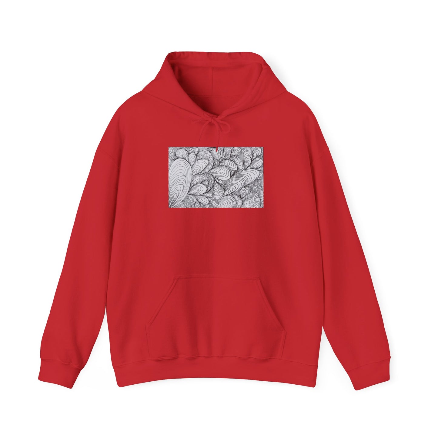 Unisex Heavy Blend™ Original Rough Artwork Midsize Print Hooded Sweatshirt