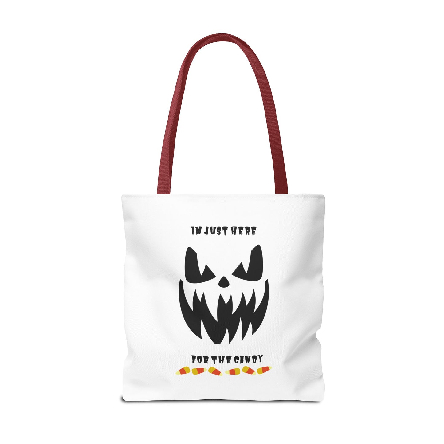 Halloween Candy Corn Scary Face Tote Spooky Season Trick or Treating Candy Bag Reusable Lunch Tote