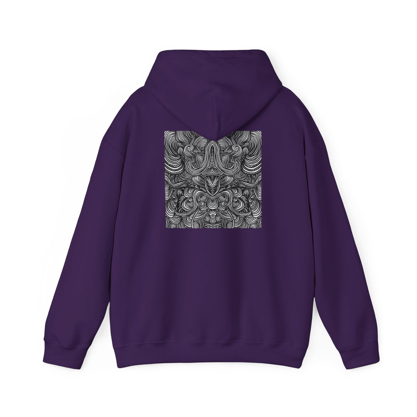Unisex Heavy Blend™ Original Minimalist Line Art Full Size Hooded Sweatshirt - Liquid