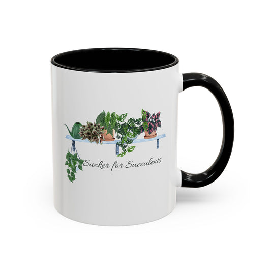 11oz/15oz Garden Themed Coffee Mug Sucker for Succulents