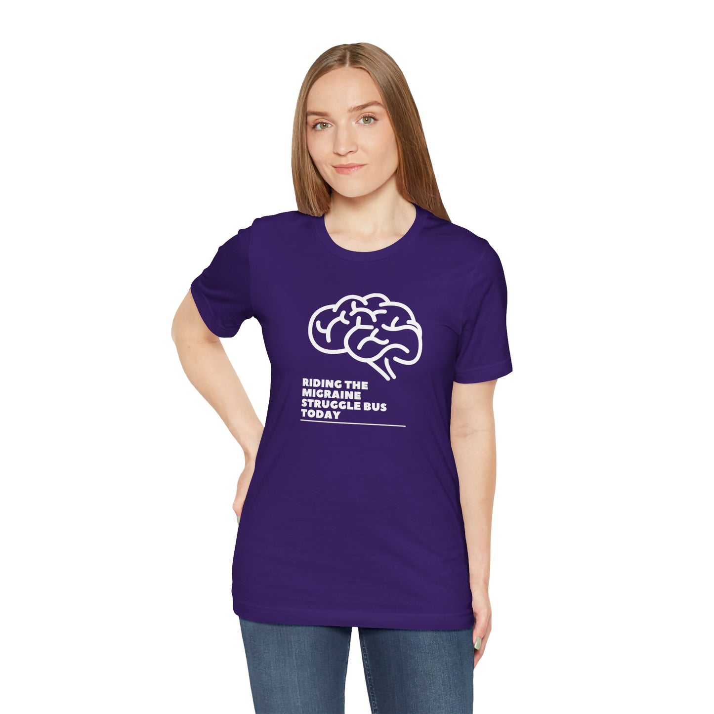 Unisex Migraine Day Invisible Illness Warrior Riding The Struggle Bus Tshirt