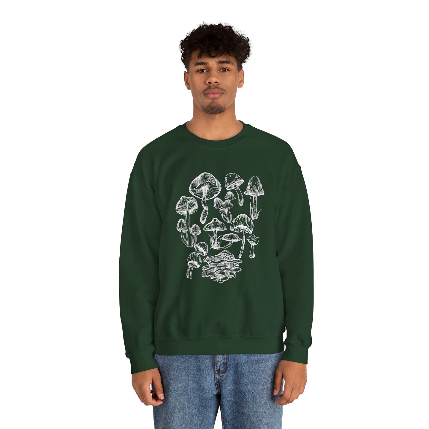 Unisex Mushroom Lover Fungi Print Toadstool Sweatshirt