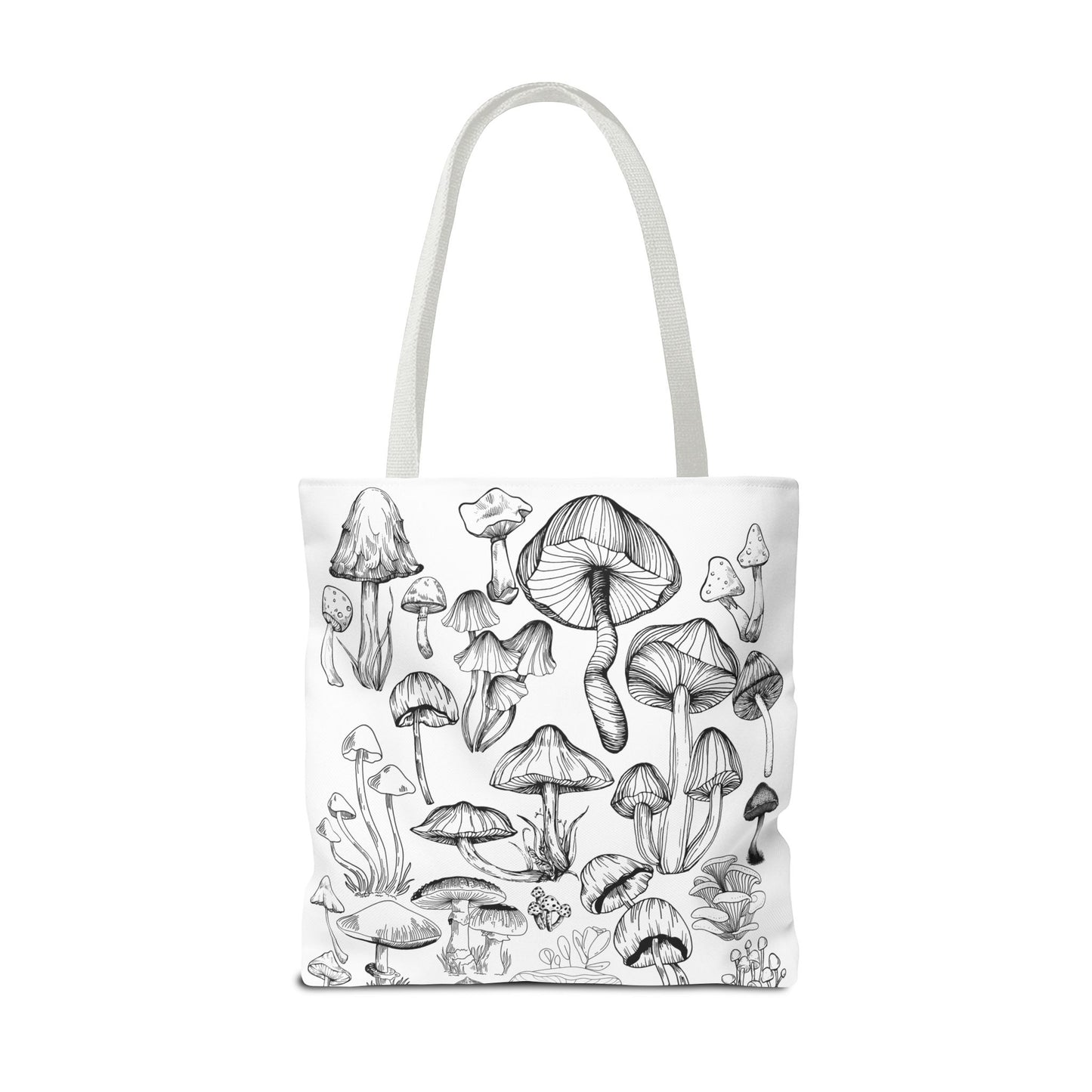 Unisex Mushroom Lover Fungi Print Toadstool Mycology Tote Bag