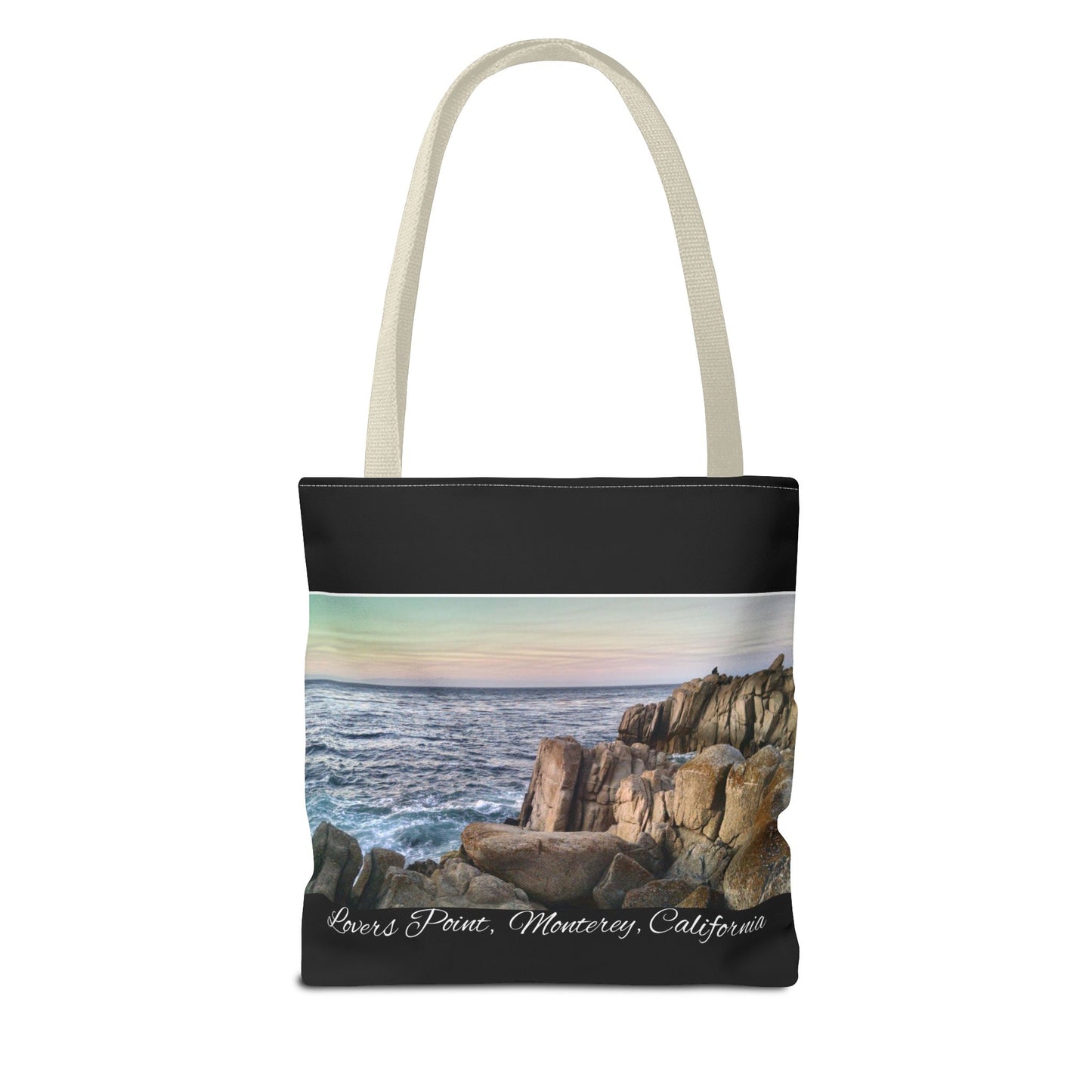 Unisex Travel Tote Bag Monterey California Scenic View Lovers Point Bay Area Keepsake Tote Bag Ocean View Nature Inspired Travel Gift Idea