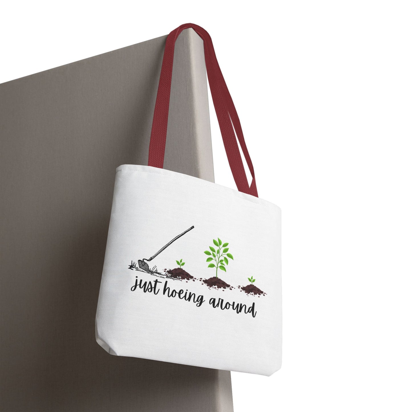 Unisex Just Hoeing Around Gardening Themed All Over Print Tote Bag