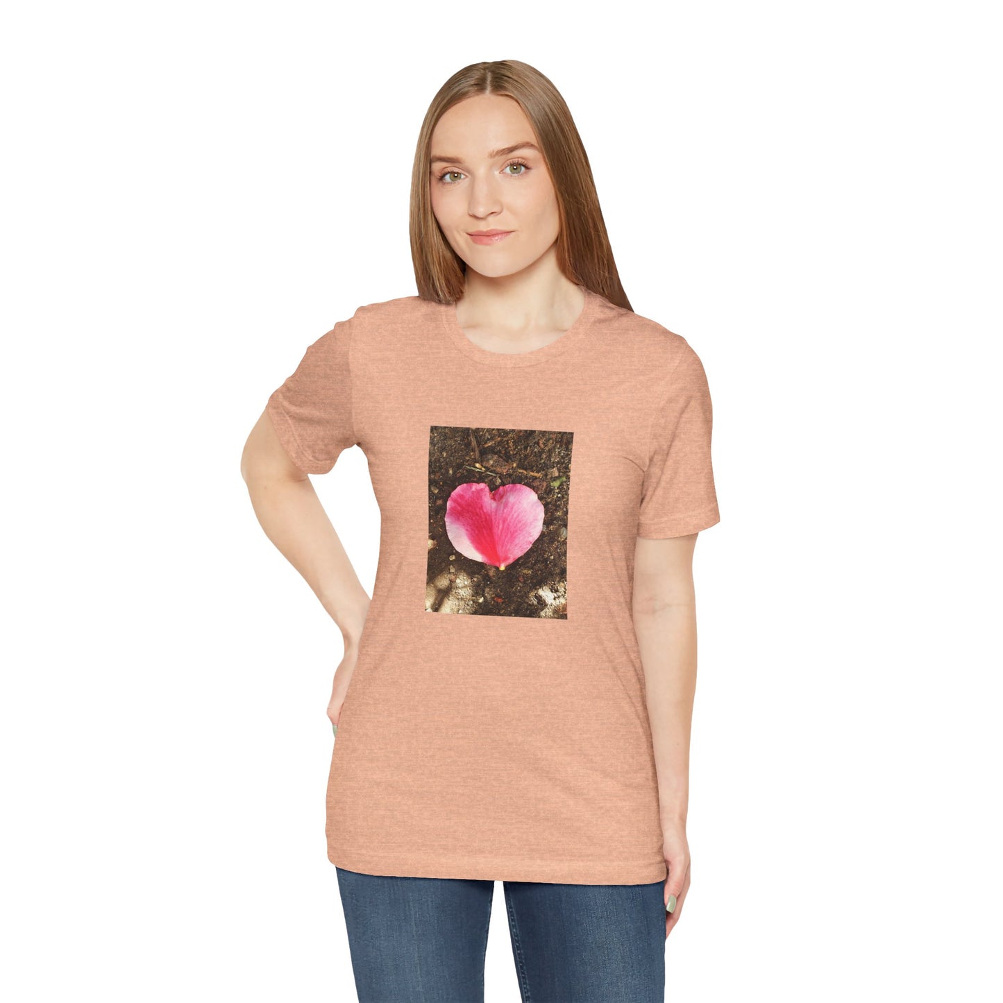 Unisex Jersey Short Sleeve Double Delight Rose Petal T-Shirt