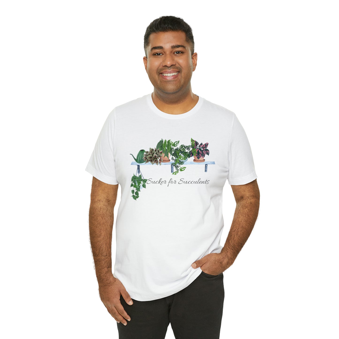 Unisex Gardening Themed T-Shirt Sucker for Succulents