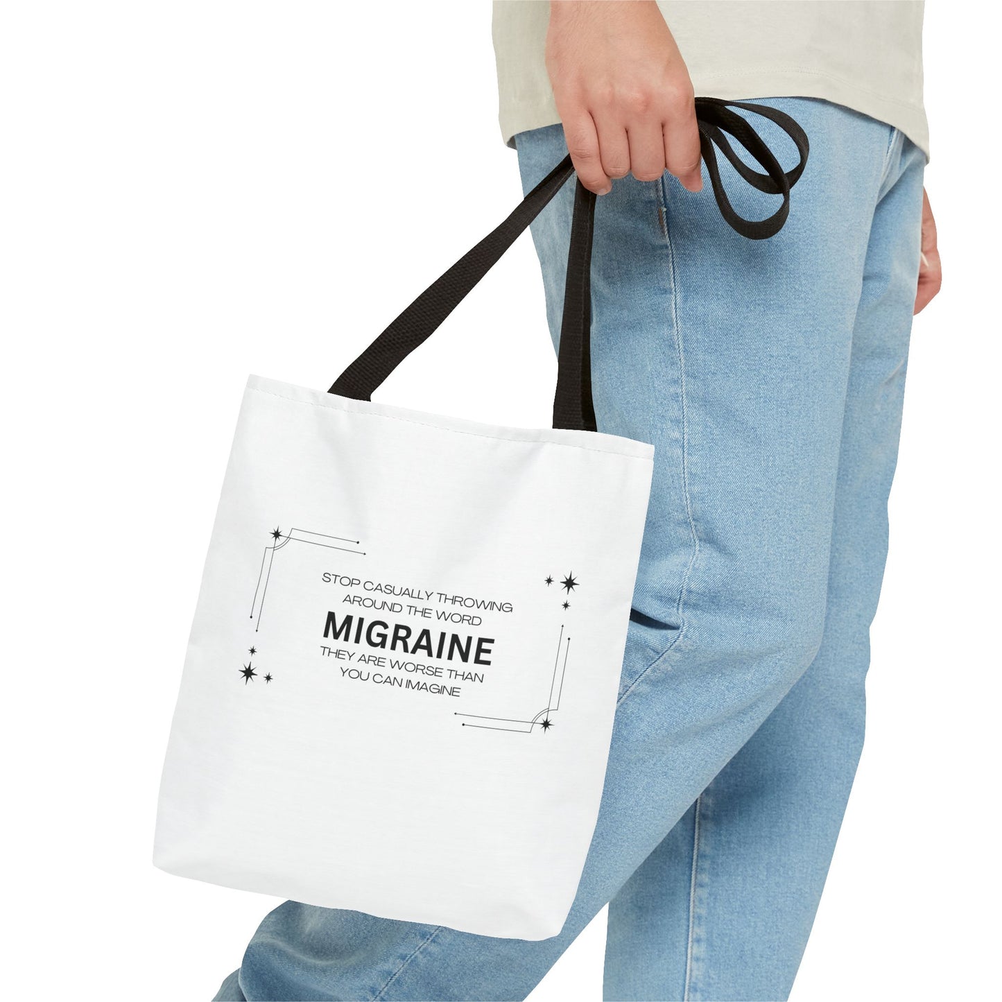 Unisex Migraine Day Invisible Illness Warrior Tote Bag