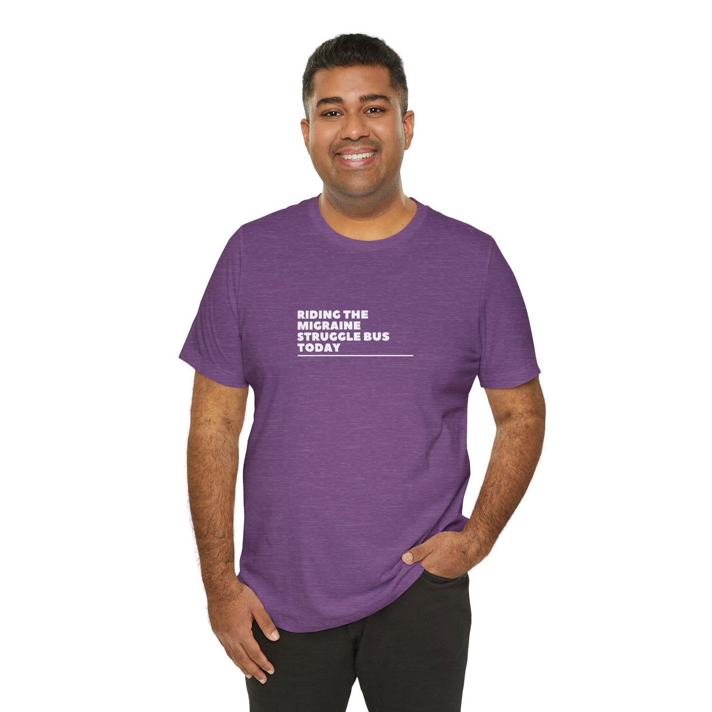 Unisex Migraine Day Invisible Illness Riding The Struggle Bus Tshirt