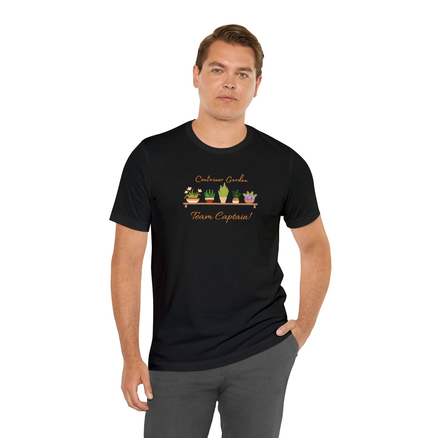 Unisex Garden Themed Container Garden Team Captain Gardening T-Shirt