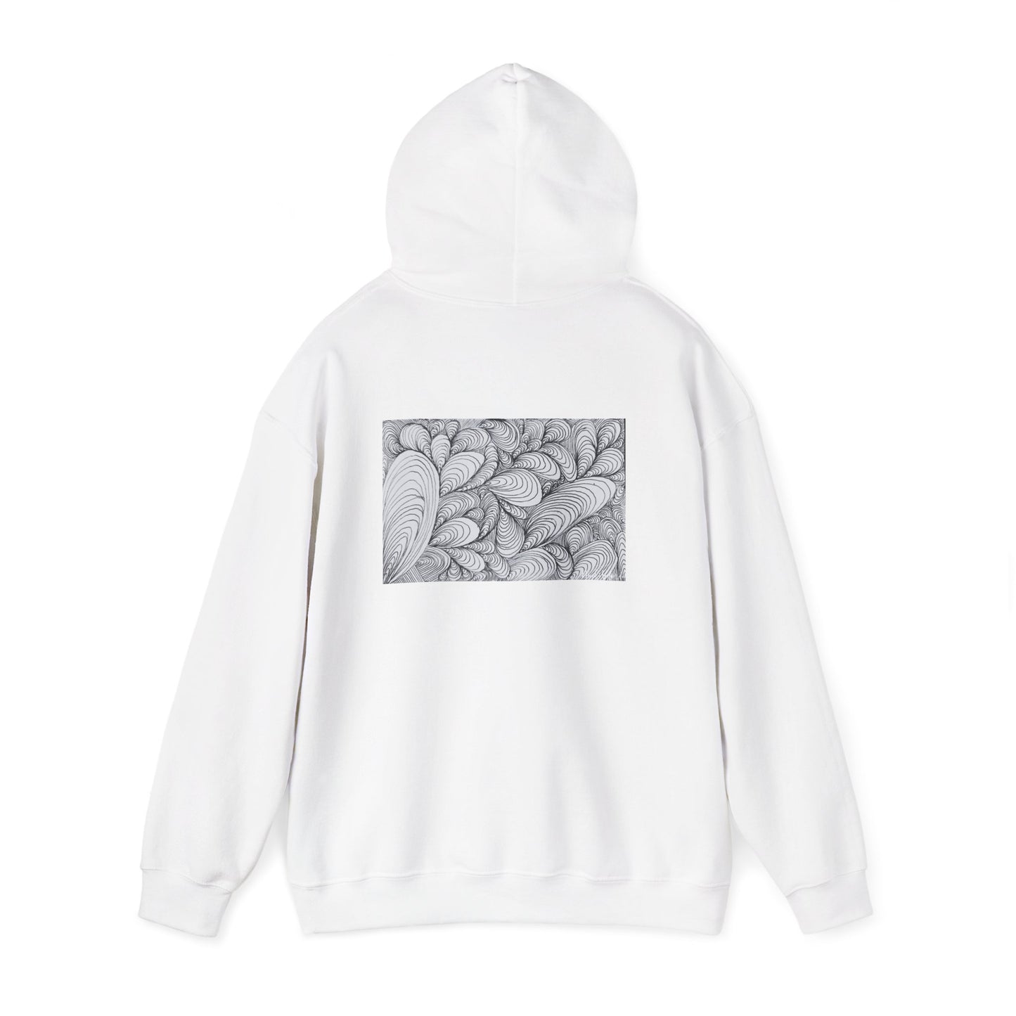 Unisex Heavy Blend™ Original Rough Artwork Midsize Print Hooded Sweatshirt