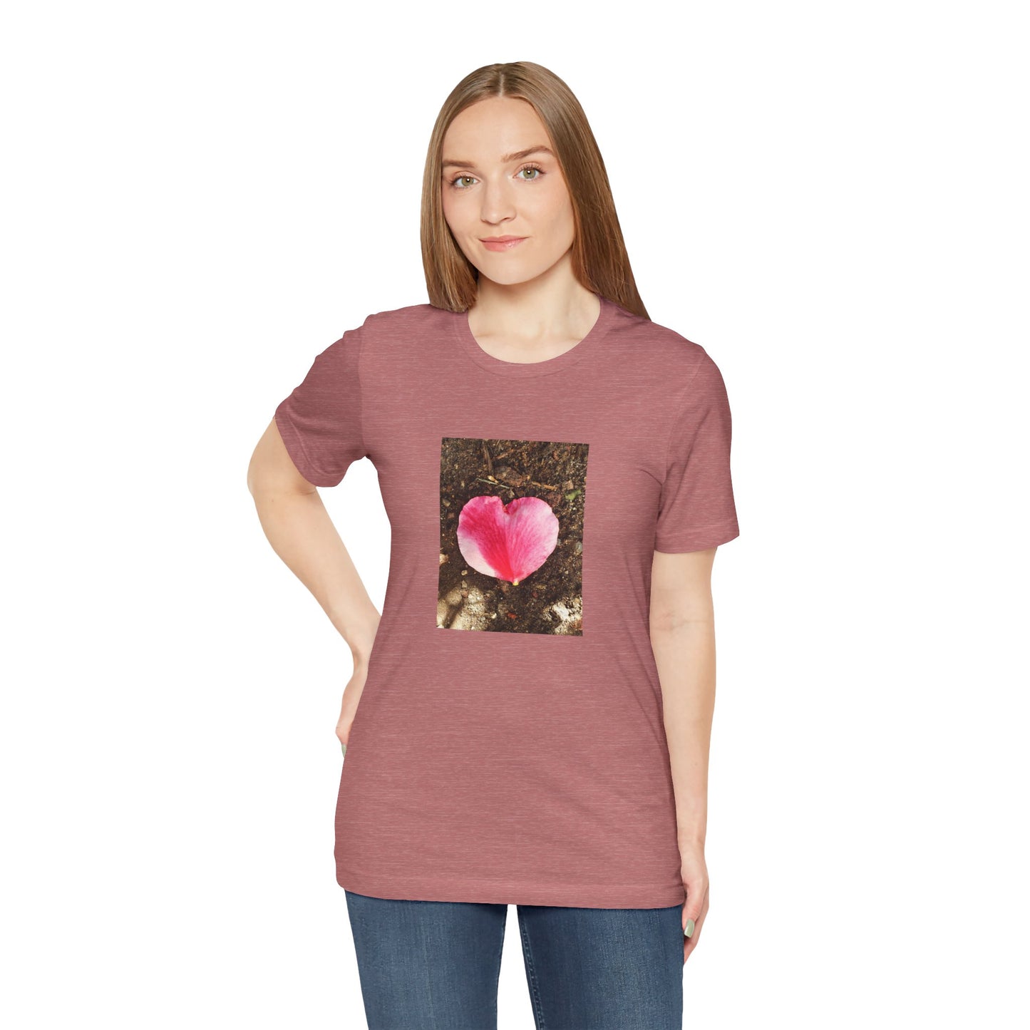 Unisex Jersey Short Sleeve Double Delight Rose Petal T-Shirt