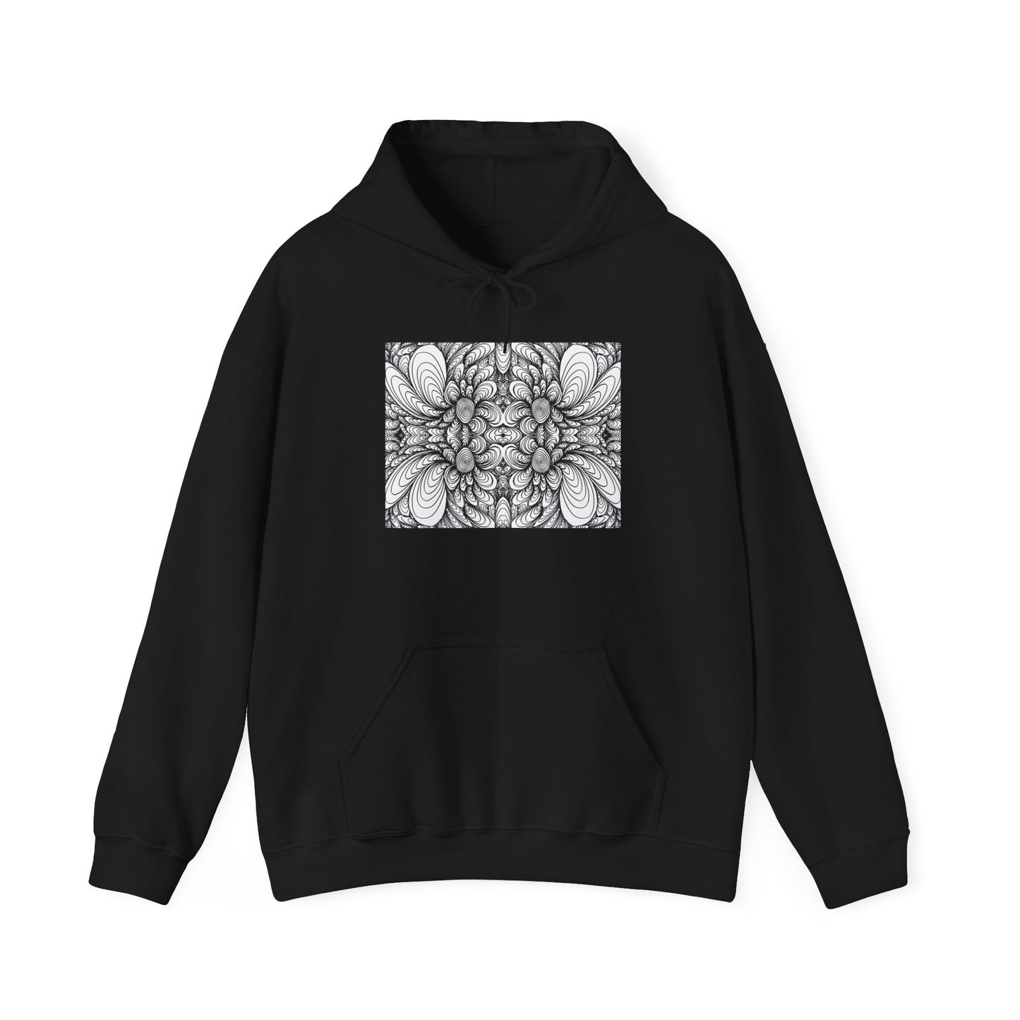 Unisex Heavy Blend™ Original Minimalist Healing Line Art Hooded Sweatshirt - Blooms