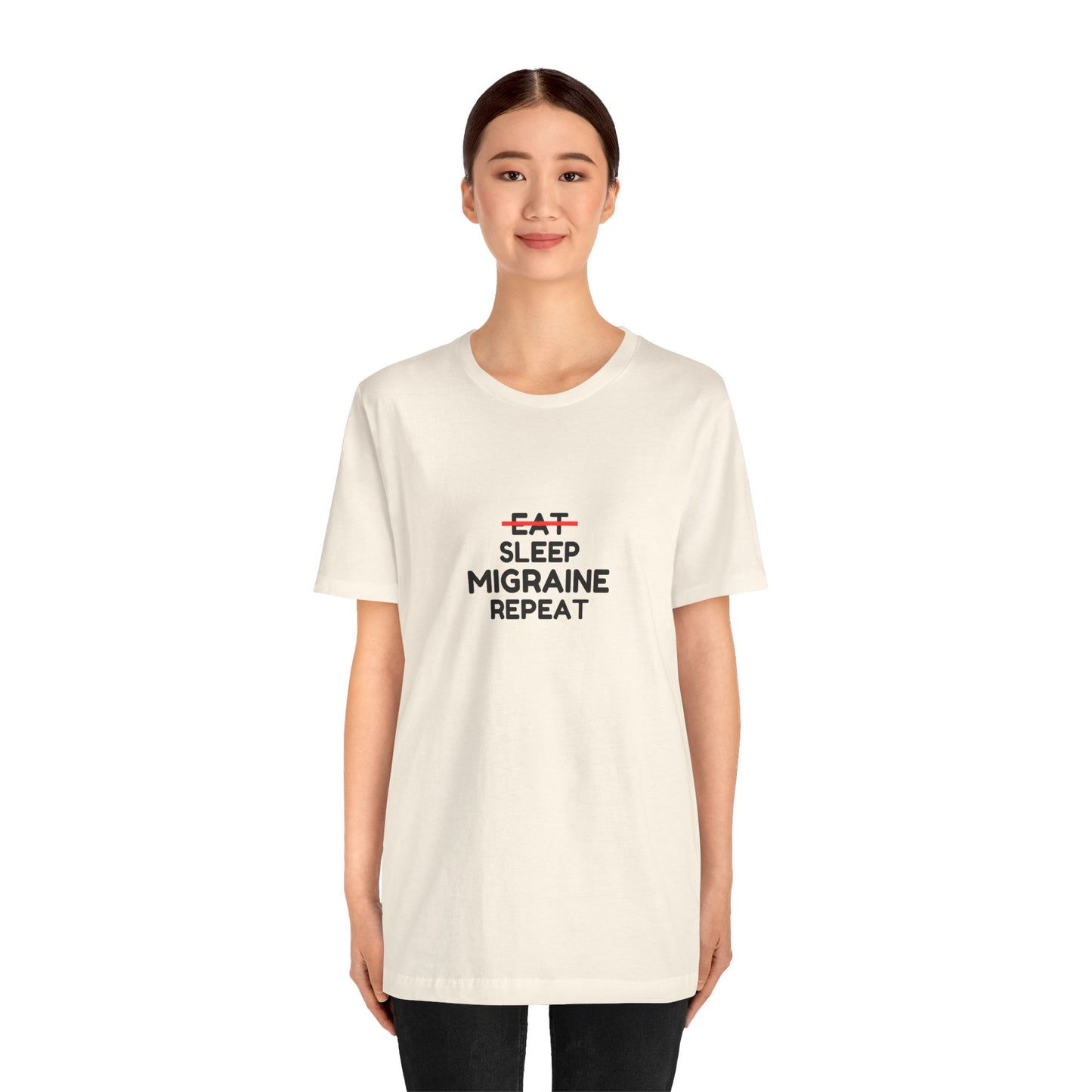 Unisex Migraine Day Invisible Illness Warrior Eat Sleep Migraine Repeat Tshirt
