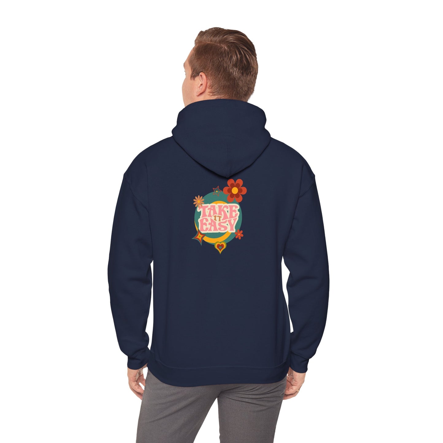 Unisex Heavy Blend™ Retro Vibes Take It Easy Hooded Sweatshirt