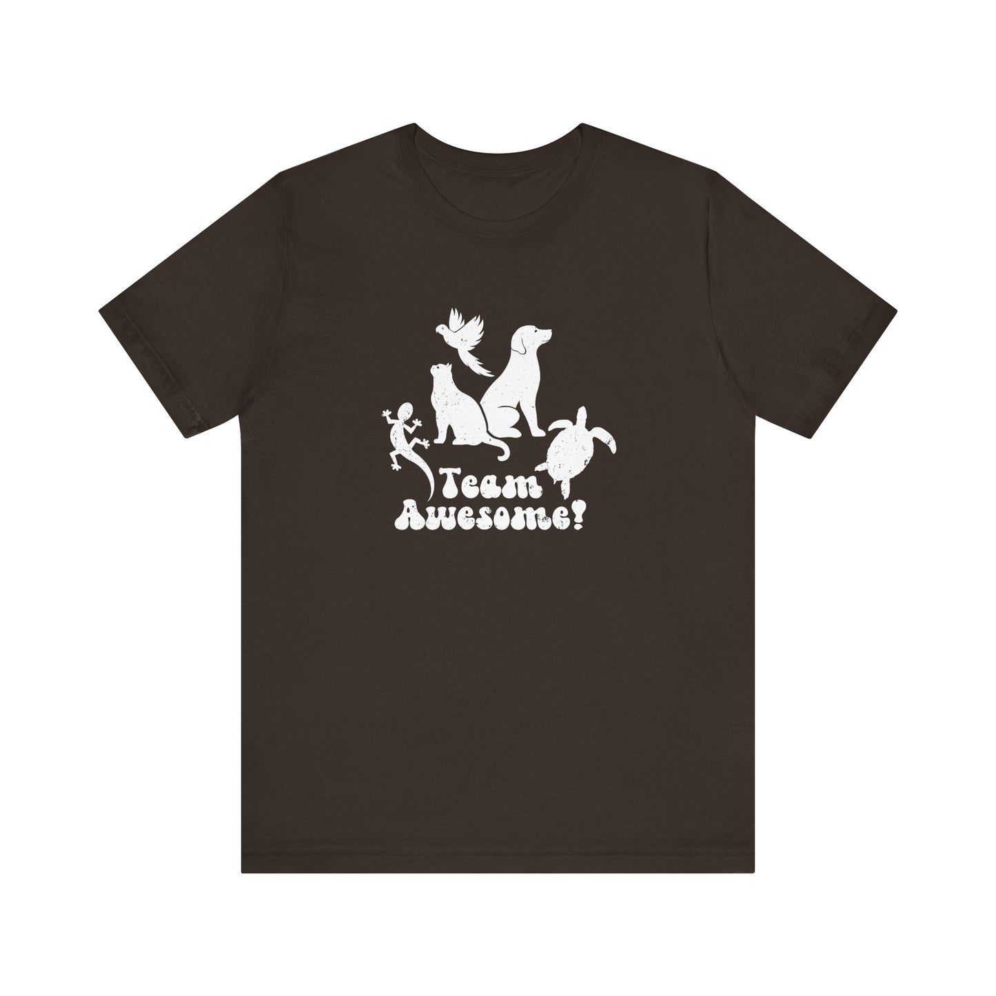 Unisex Animal Lover Lizard Cat Bird Dog Turtle Team Awesome T-Shirt