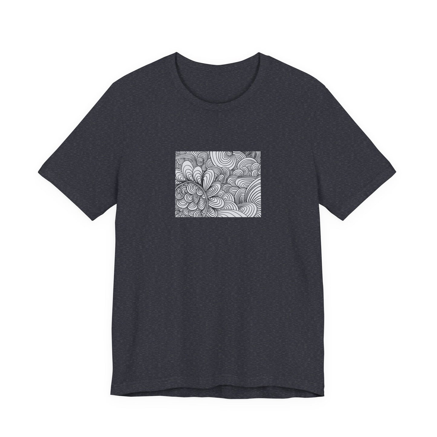 Unisex Original Healing Mesmerizing Line Art T-Shirt - Apricots Noir