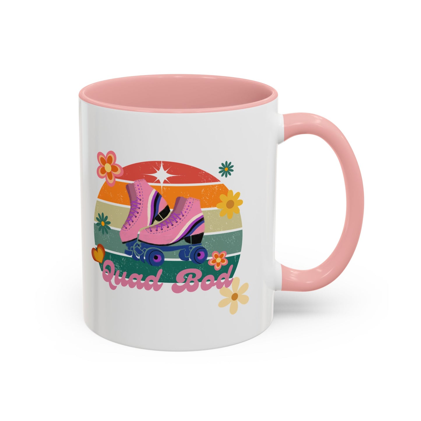 11oz Retro Vibes Roller Skate Coffee Mug Gift Idea For Skaters Roller Rink Mug Cool Skater Mug Quad Bod Skate Gear Roller Skating Coffee Mug