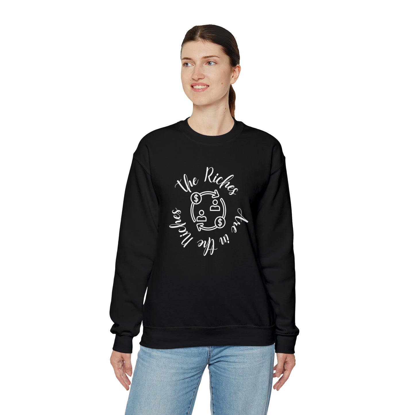 Unisex Entrepreneur The Riches Are In The Niches Sweatshirt, Fun Sweatshirt Gift for Bosses and Entrepreneurs