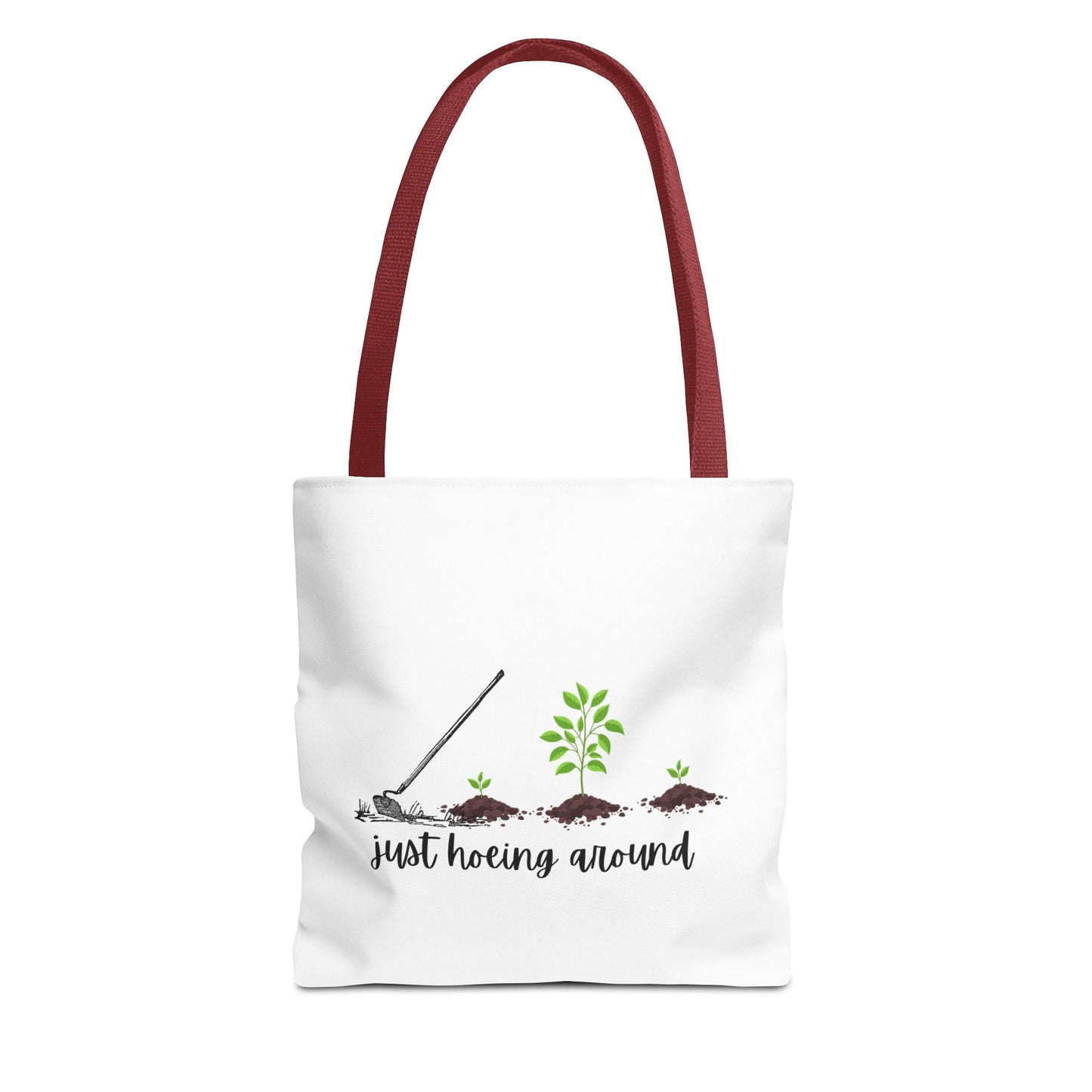 Unisex Just Hoeing Around Gardening Themed All Over Print Tote Bag